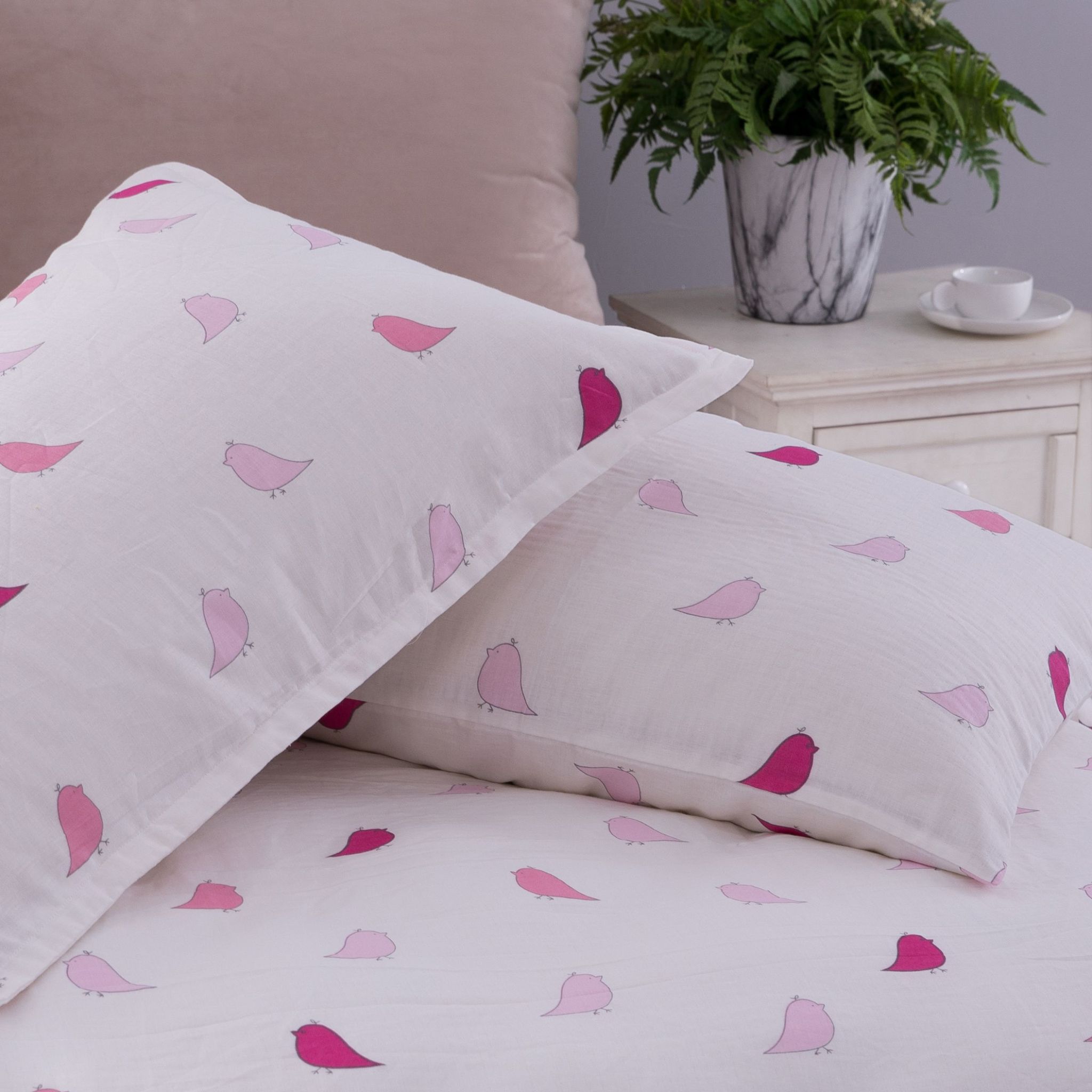 طقم لحاف سرير أطفال من القطن 100٪ مكون من 5 قطع من الكوارتز الوردي التوأم