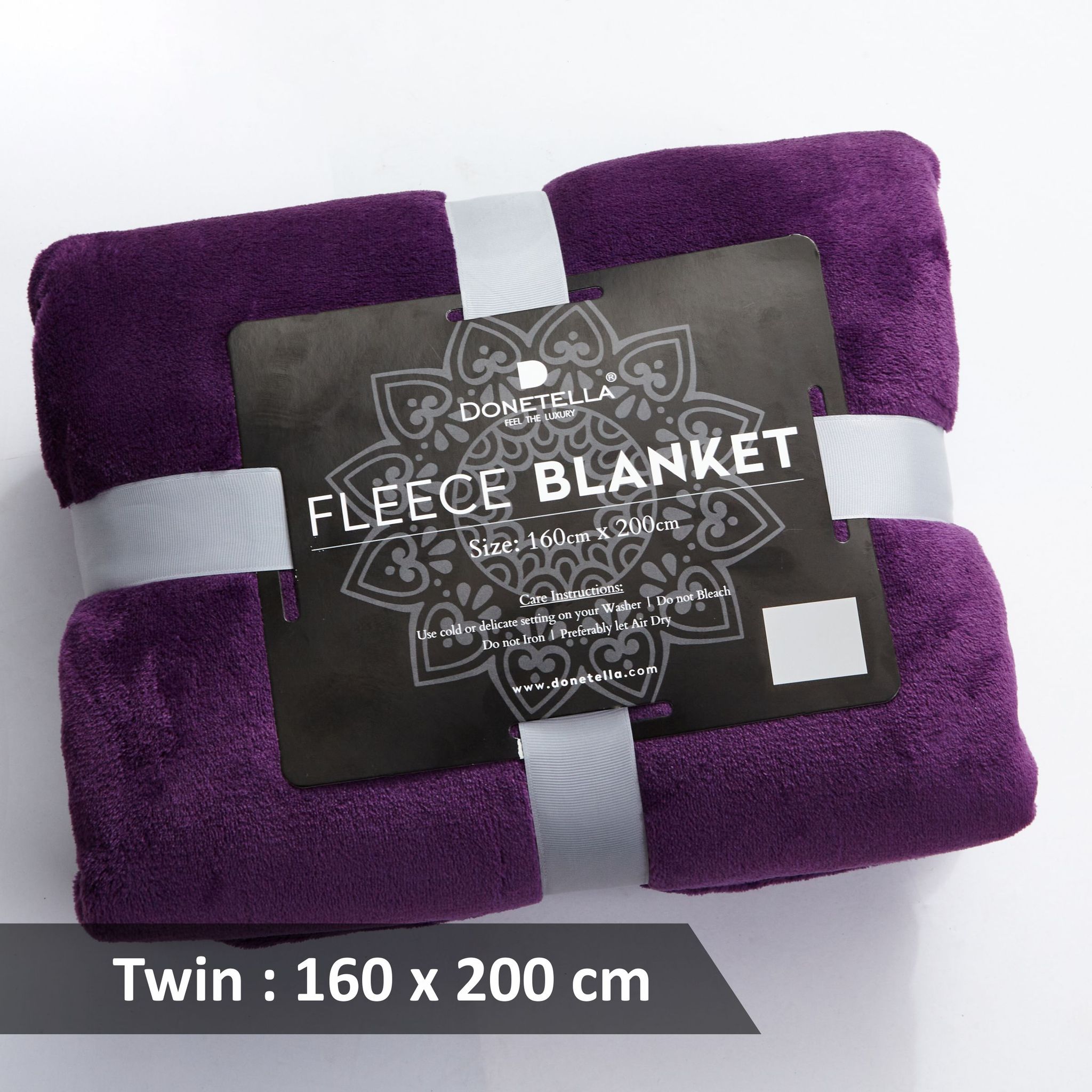 Soft Flannel Fleece Blanket Single Viola Purple