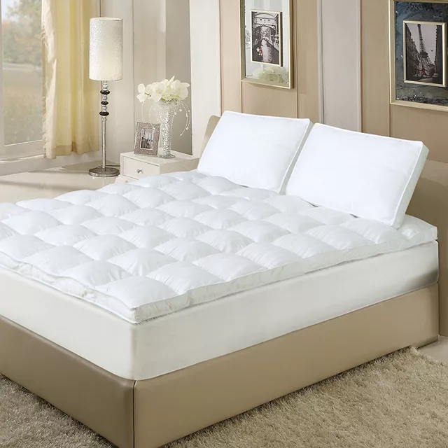 3004-Donetellla Lh |Mattress Topper | Fitted Style|1000 Gsm |8 Cms| 100% Cotton | King Size | White