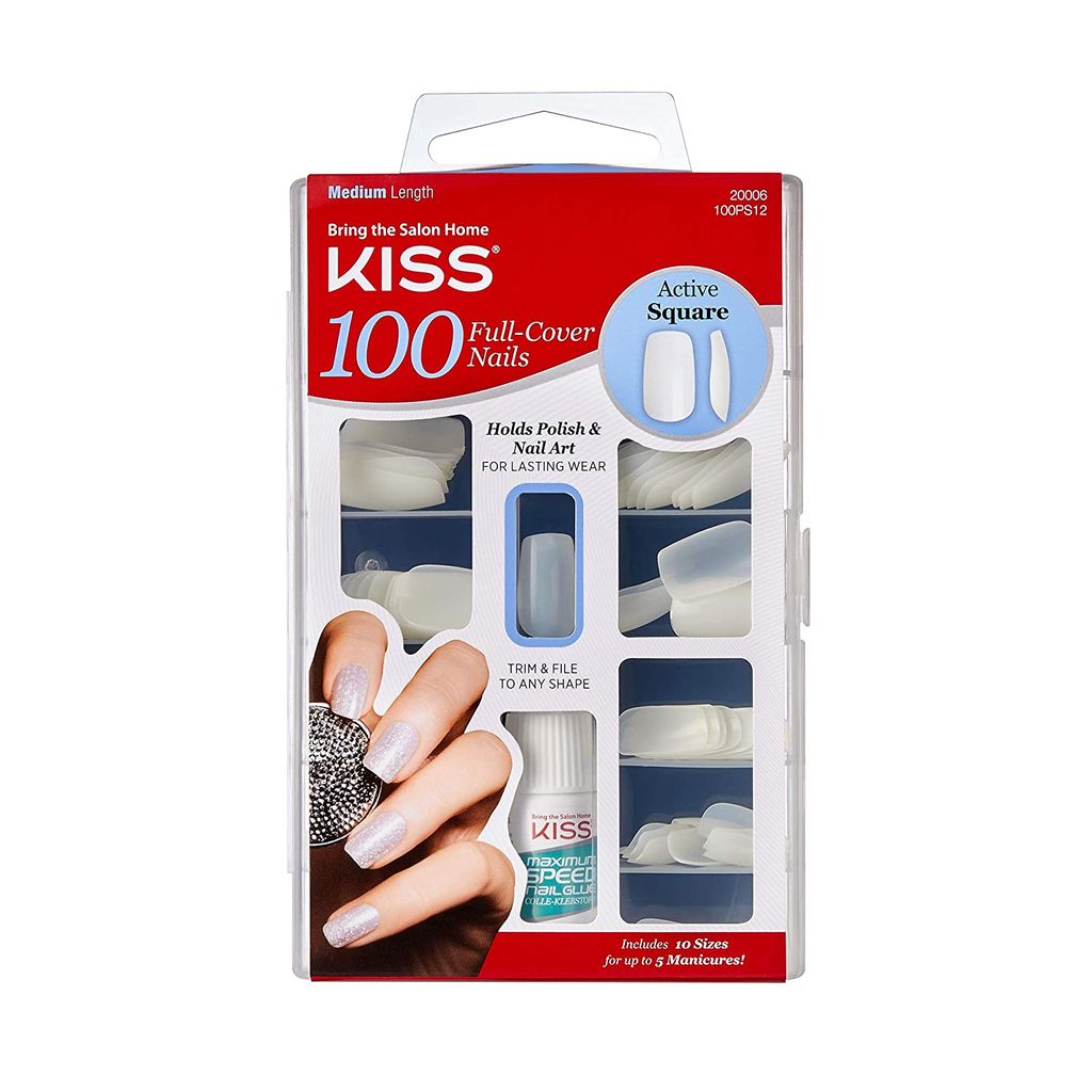 100 Full Cover Nails - Active Square