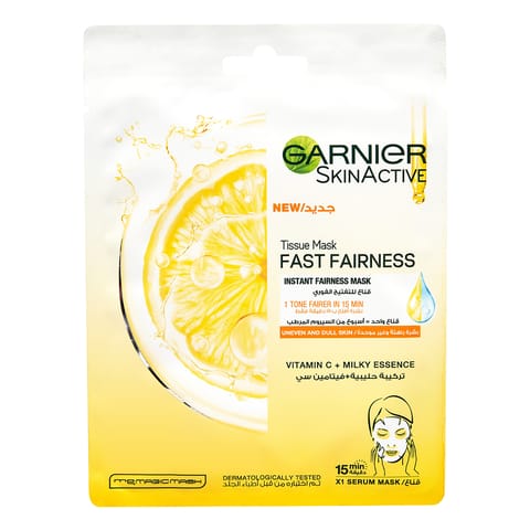 SkinActive Fast Fairness Instant Fairness Tissue Mask with Vitamin C and Milky Essence 28g