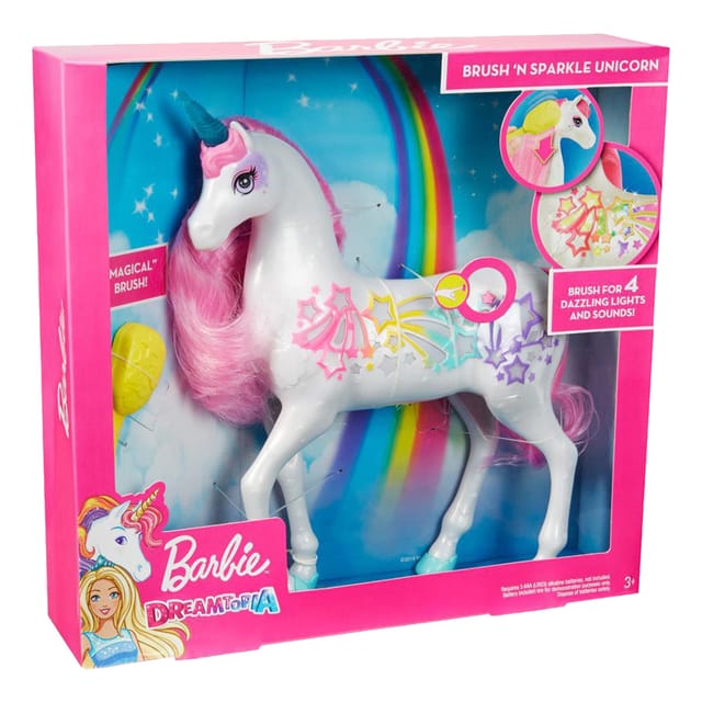 barbie dreamtopia brush and sparkle unicorn