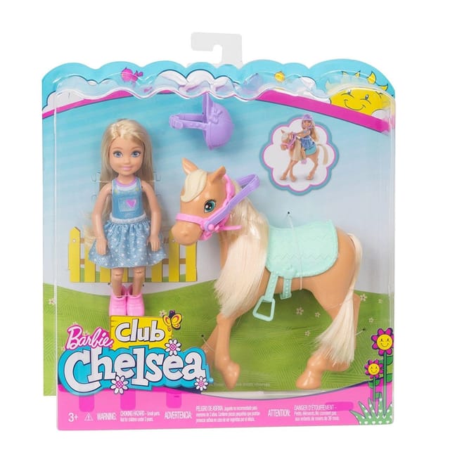 barbie chelsea doll and pony