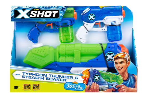 X-SHOT-Water Warfare-Combo 1Typhoon Thunder & 2Stealth Soaker
