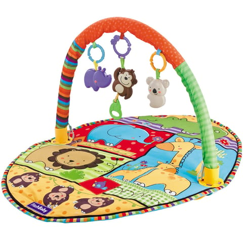 Baby Playing Mat W/ Bar & Plastic Toys