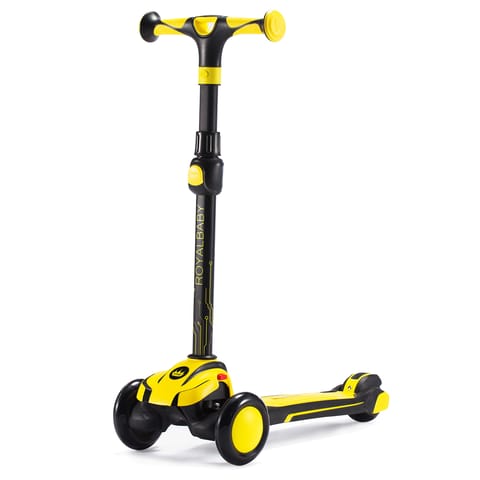 PATENT T-BAR SUSPENSION SCOOTER YELLOW