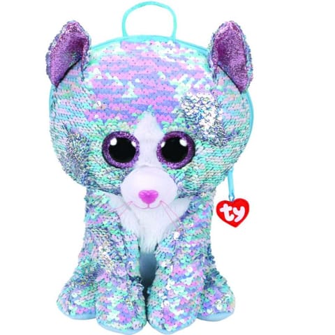 TY FASHION SEQUIN CAT BLUE BACK PACK