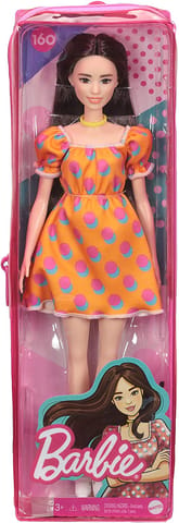 Barbie Fashionistas Doll - Polka Dot Off-the-Shoulder Dress