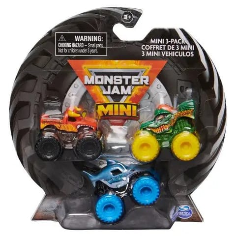 Monster Jam Mini Scale Vehicles 3-PK