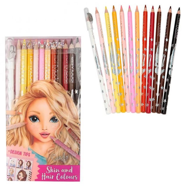 TOPModel Coloured Pencil Set (Skin And Hair Colours)