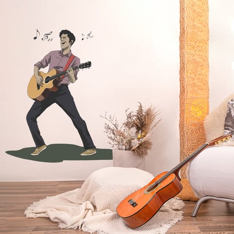 DIY Wall Stickers Guitarist for Home Décor (24"X24")