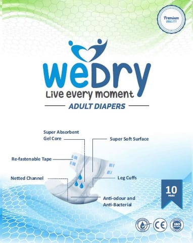 Wedry Adult Diapers Extra Large