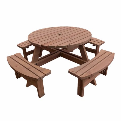 Round 8-Seater Picnic Table