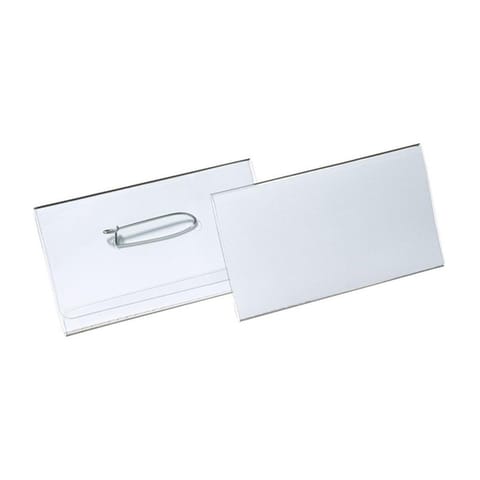 Durable Name Badges Combi Clip for Pin or Clip to Clothing 40x75mm Ref 8141-19 [Pack 50]