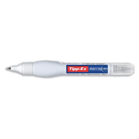 Tipp-Ex Shake n Squeeze Correction Fluid Pen Fine Point 8ml White Ref 802422 [Pack 10]