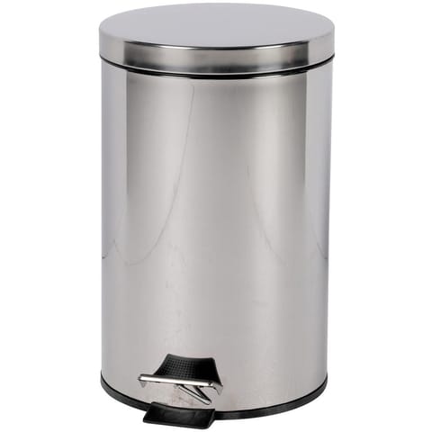 Pedal Bin with Removable Plastic Liner 12 Litre Stainless Steel