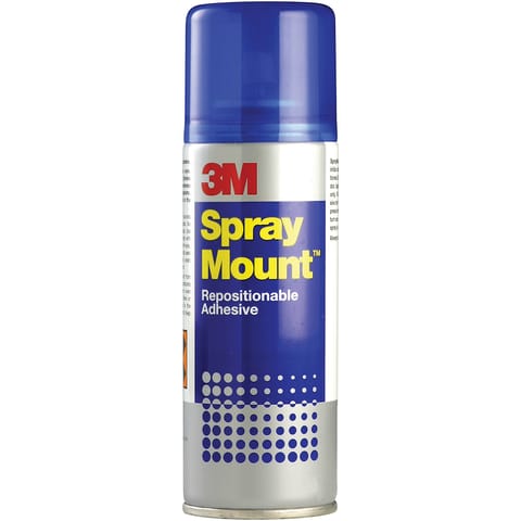 3M SprayMount Adhesive Spray Can CFC-Free Non-staining 400ml Ref SMOUNT