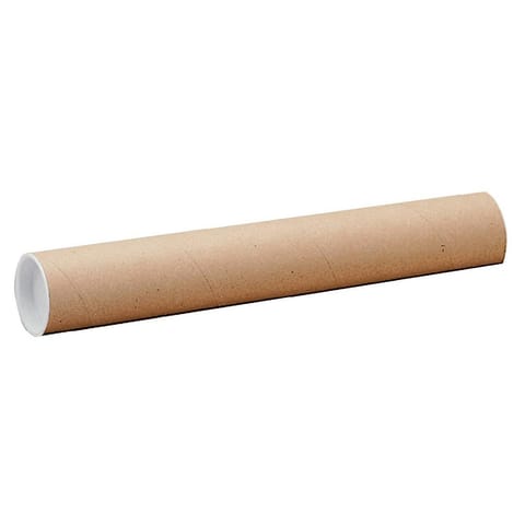 Postal Tube Cardboard with Plastic End Caps A2 L450xDia.50mm RBL10519  [Pack 25]
