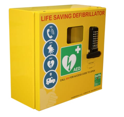 Defibrillator Mild Steel Cabinet C/W Lock & Electrics