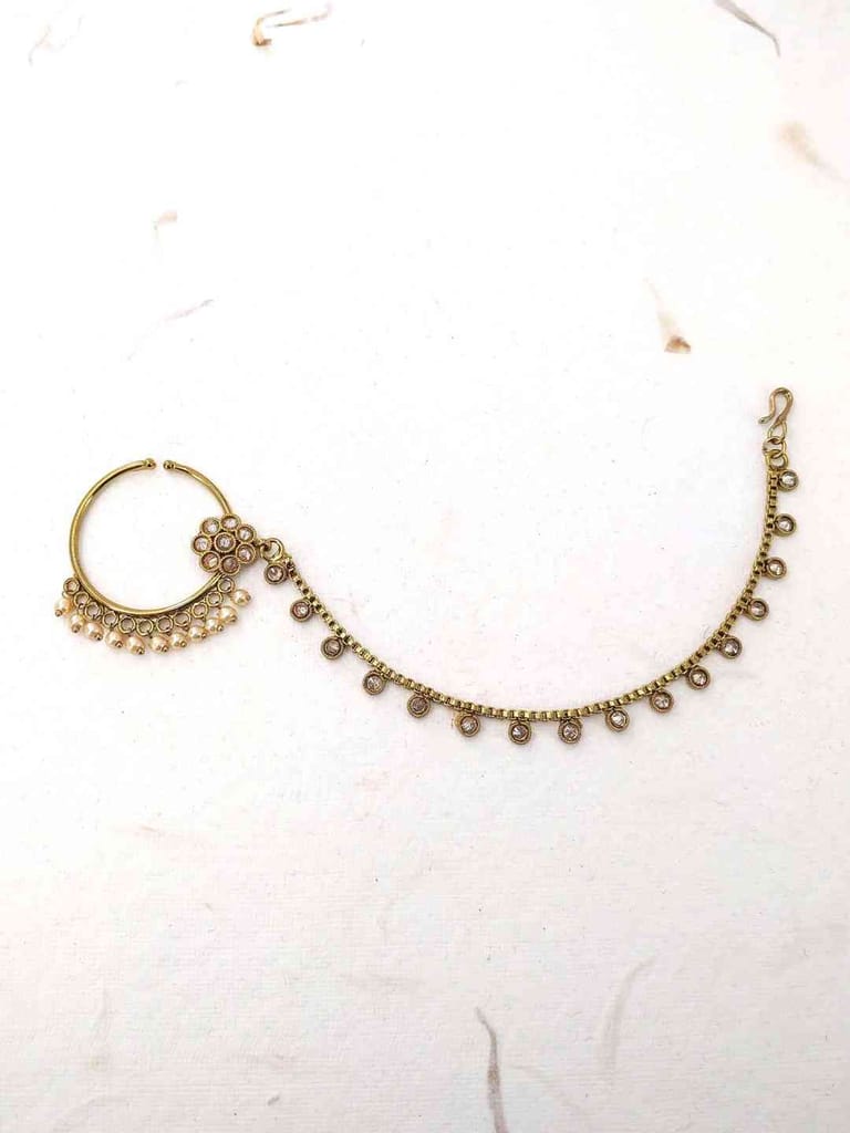 Traditional Nose Ring in Oxidised Gold Finish - CNB2270