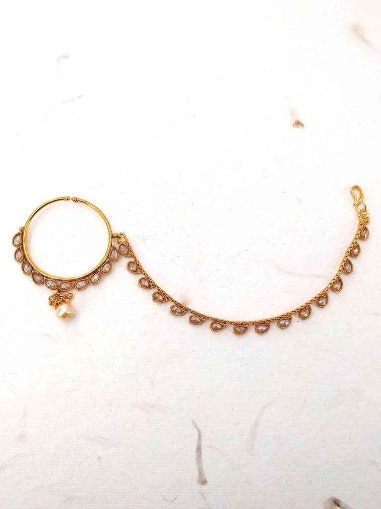 Traditional Nose Ring in Gold Finish - CNB2272