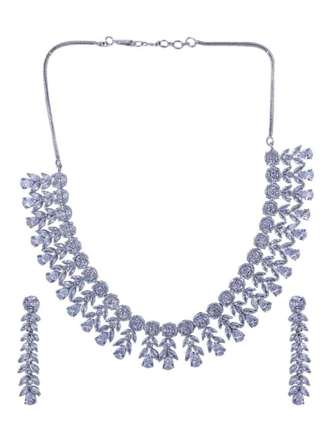 Sparkling Amercan Diamond / Cz Necklace Set - CNB1289