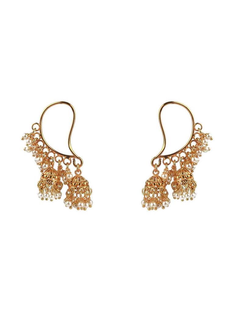Antique Jhumka Earrings in Gold finish - CNB15464