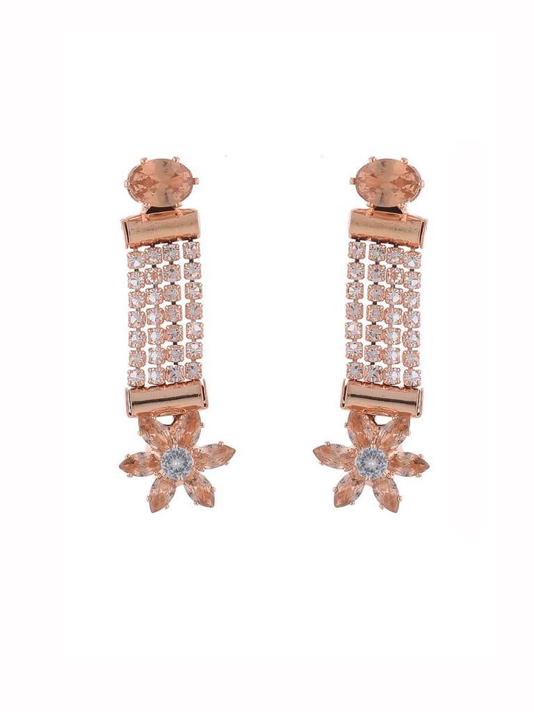Setting Stone Long Earrings in Assorted color - CNB9780