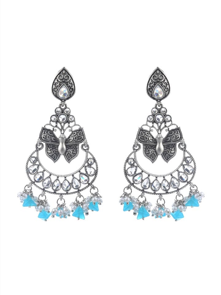 Antique Earrings in Oxidised Silver finish - CNB9625