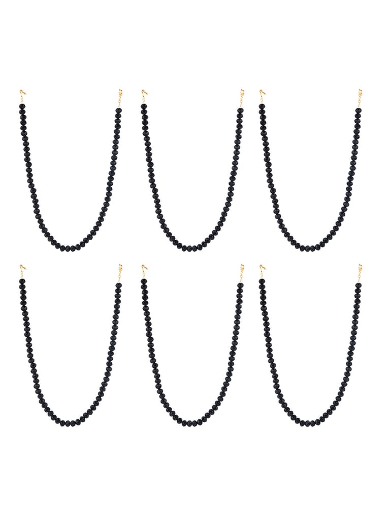 Traditional Mala in Black color and Gold finish - CNB9540