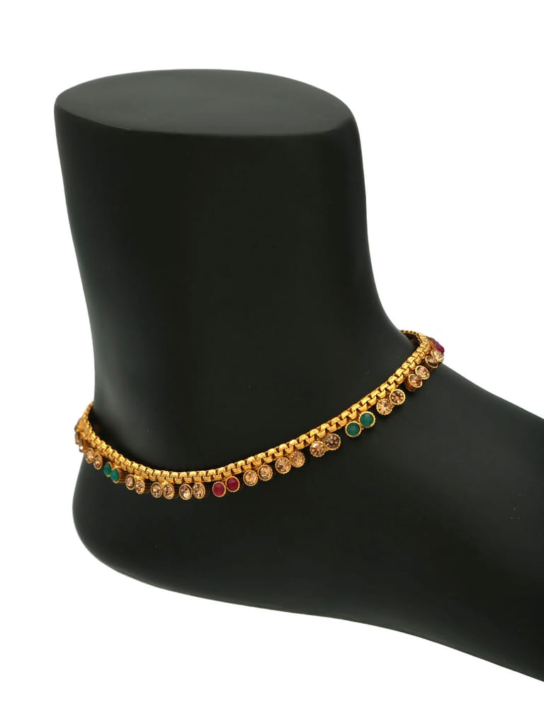Traditional Payal With Cz Stone - CNB1297