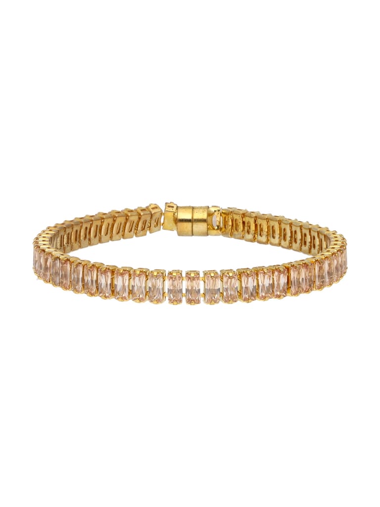 AD / CZ Loose / Link Bracelet in Gold finish - CNB4930
