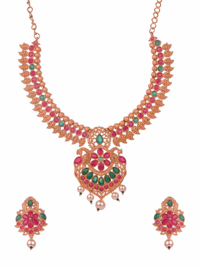 Antique Necklace Set in Gold finish - S30357