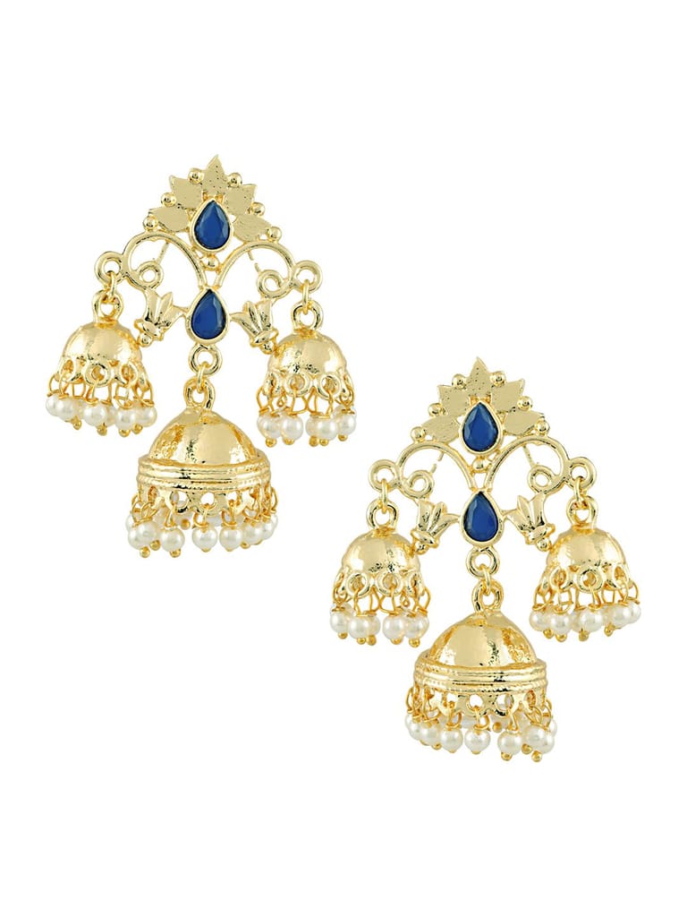 Traditional Jhumka Earrings in Gold finish - S19834