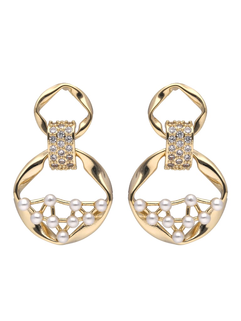 Western Earrings in Gold finish - CNB16875