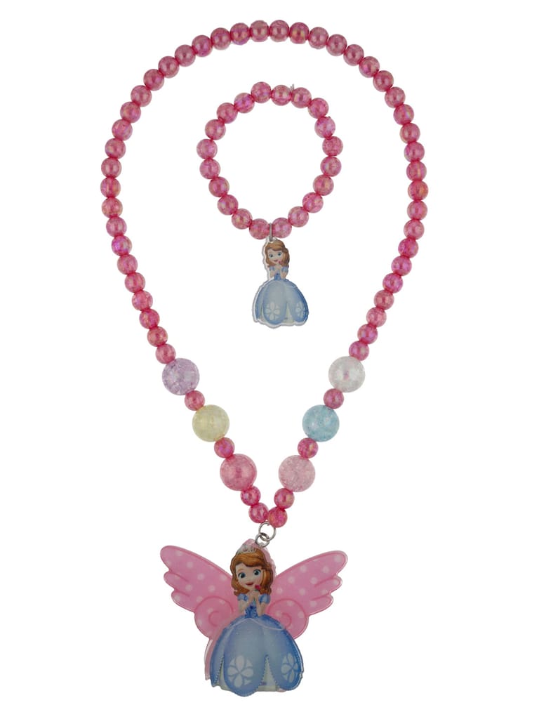 Kids Necklace with Bracelet and LED Flashing Pendant - CNB17451