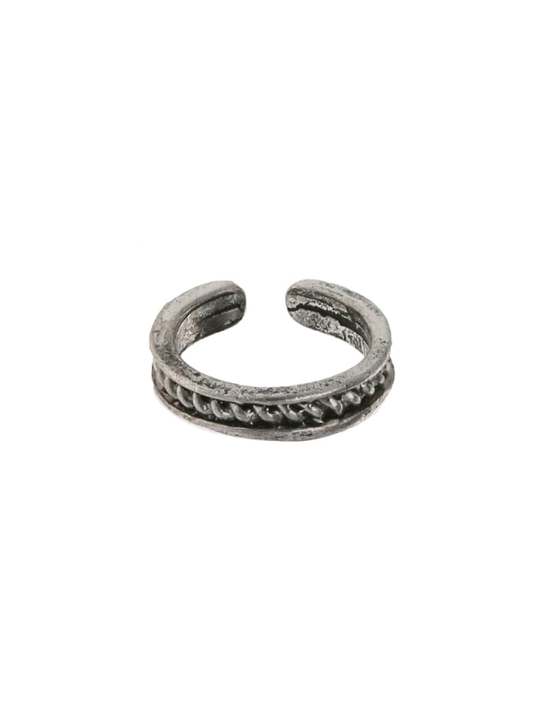 Traditional Toe Ring in Oxidised Silver finish - CNB19053