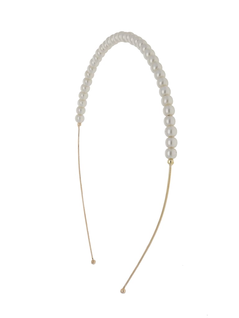 Pearls Hair Band in Gold finish - PARK14