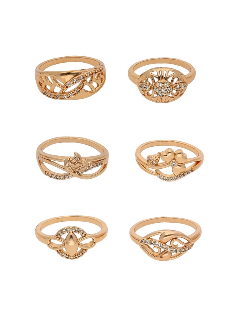 Western Finger Ring in Gold finish - CNB20505