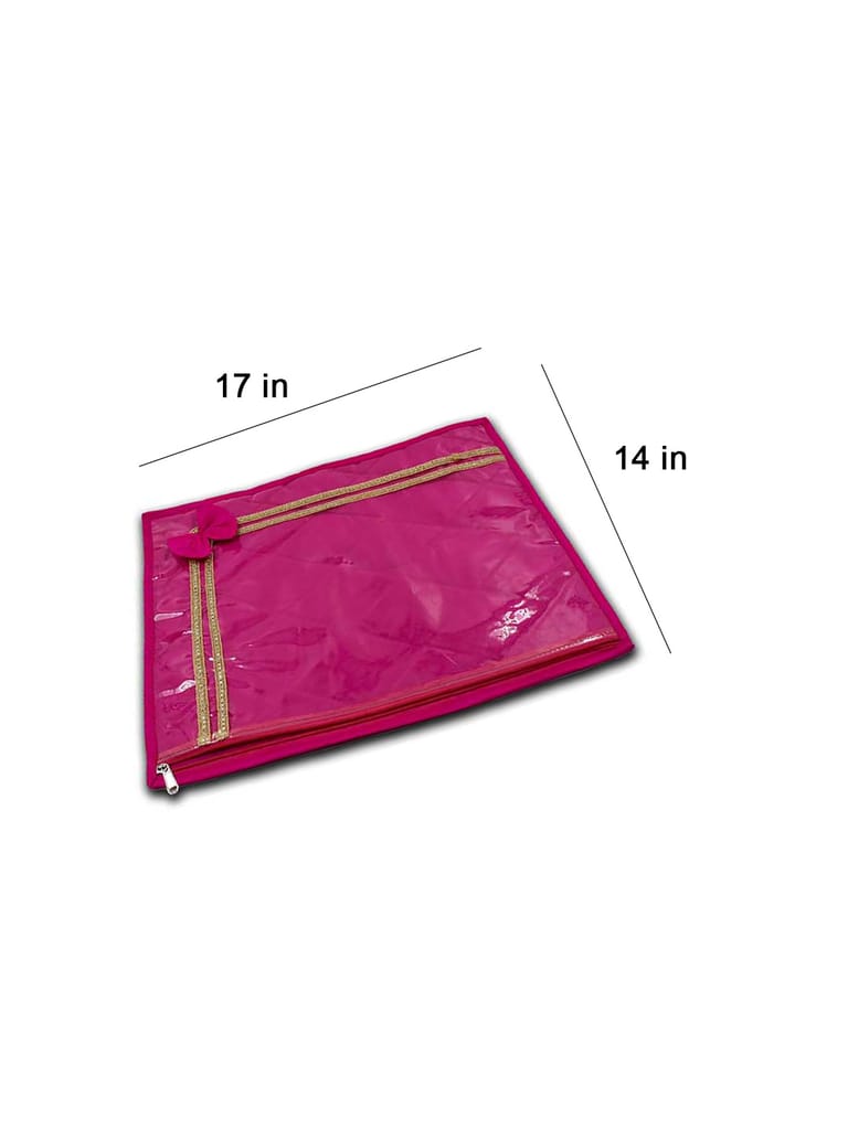PVC Transparent Single Saree Cover with Satin Material - SC-49