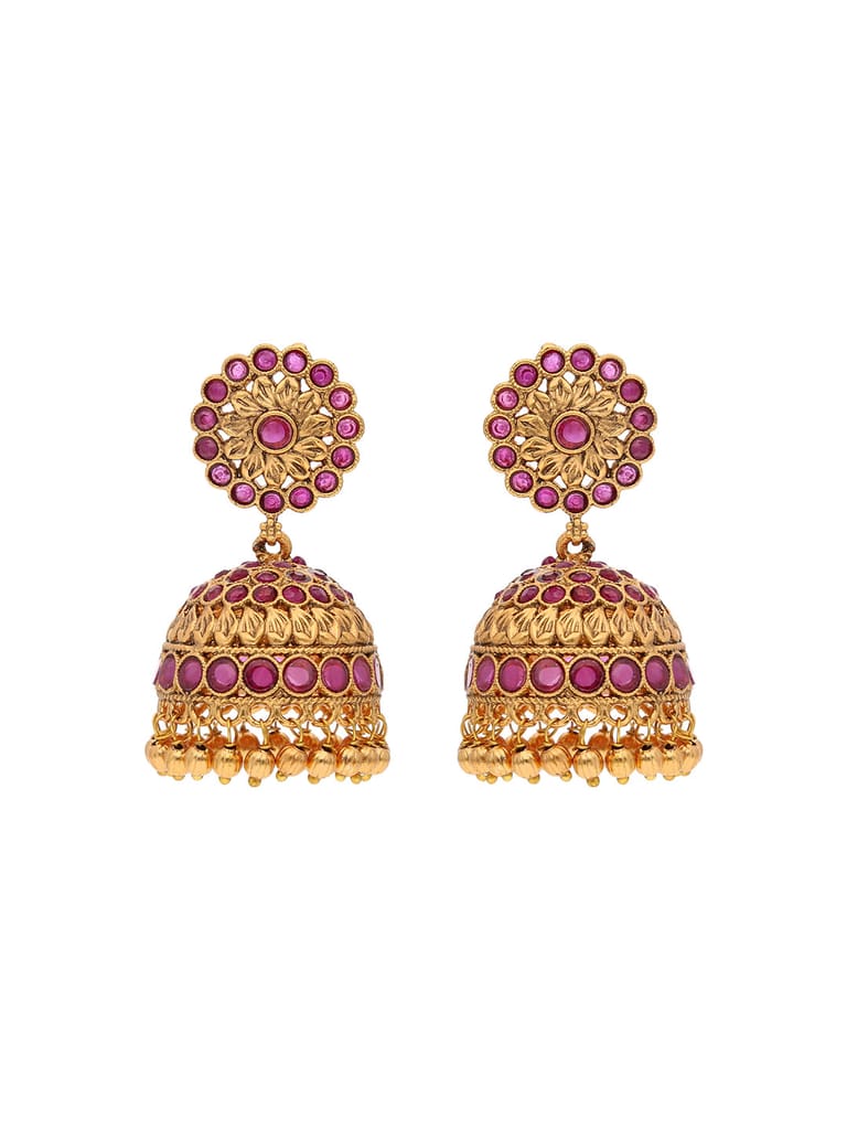 Traditional Jhumka Earrings in Gold finish - SJB38