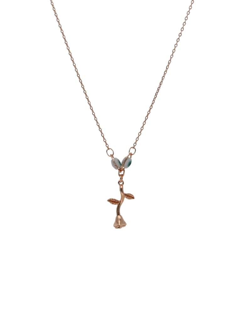 Evil Eye Pendant with Chain in Rose Gold finish - CNB24339