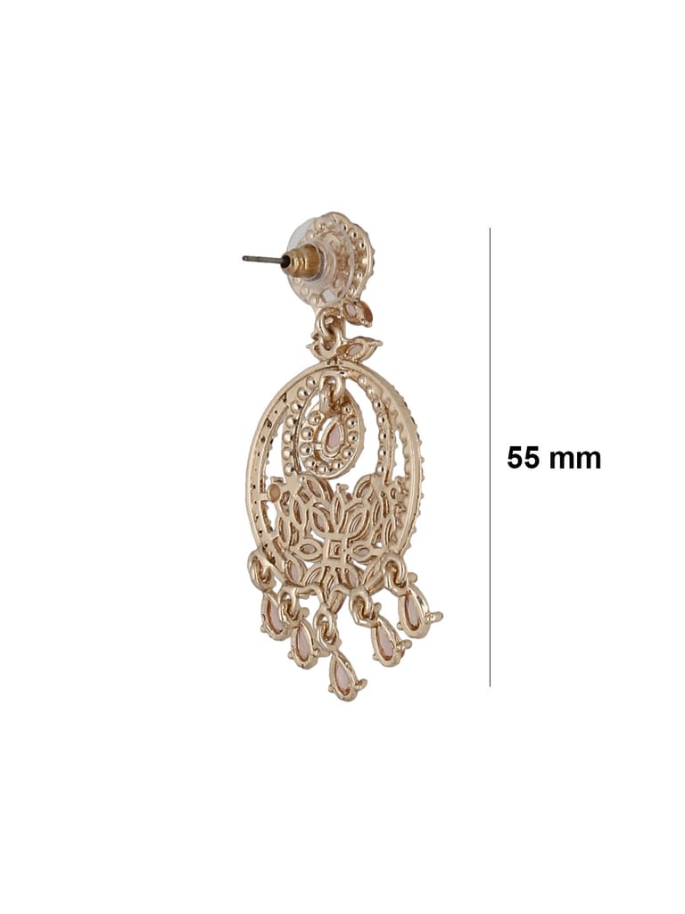 Reverse AD Tikka Earring Set in Gold finish - PRT646