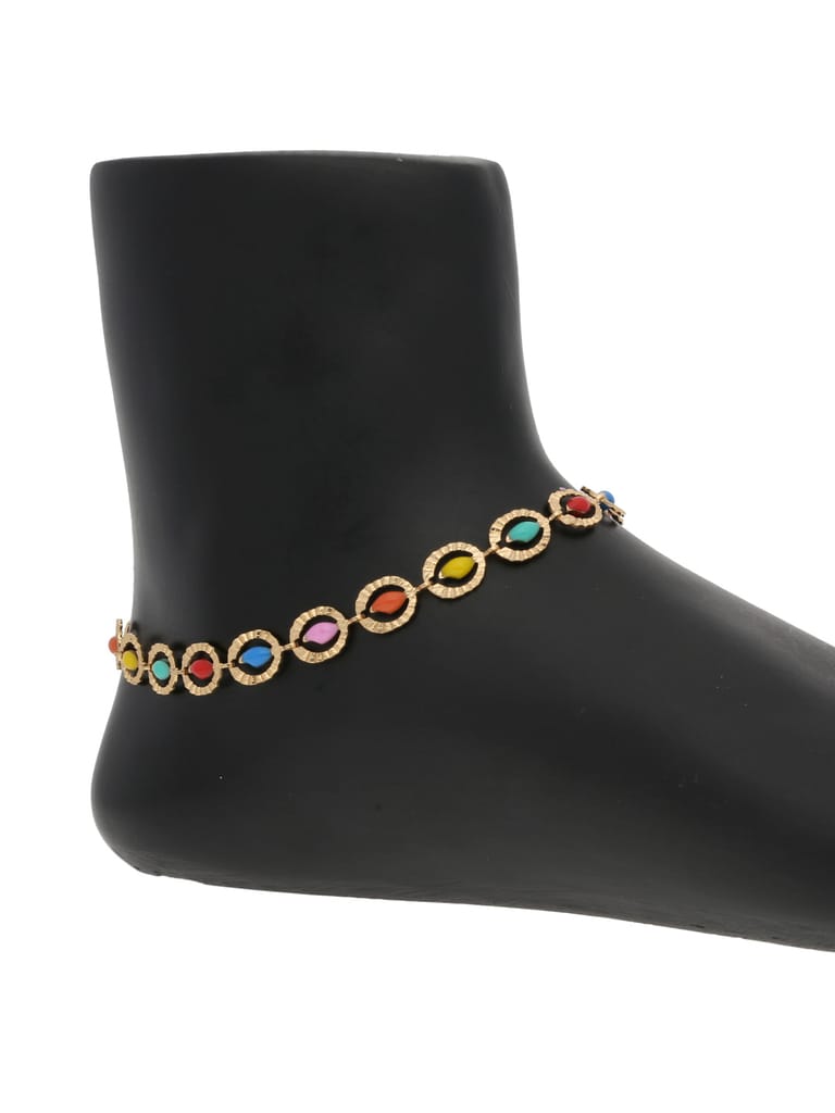 Western Loose Anklet in Gold finish - CNB27297