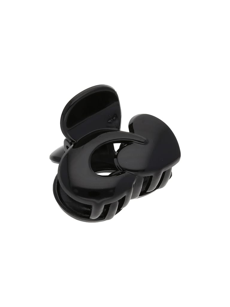 Plain Butterfly Clip in Glossy Black finish - TAL202-14