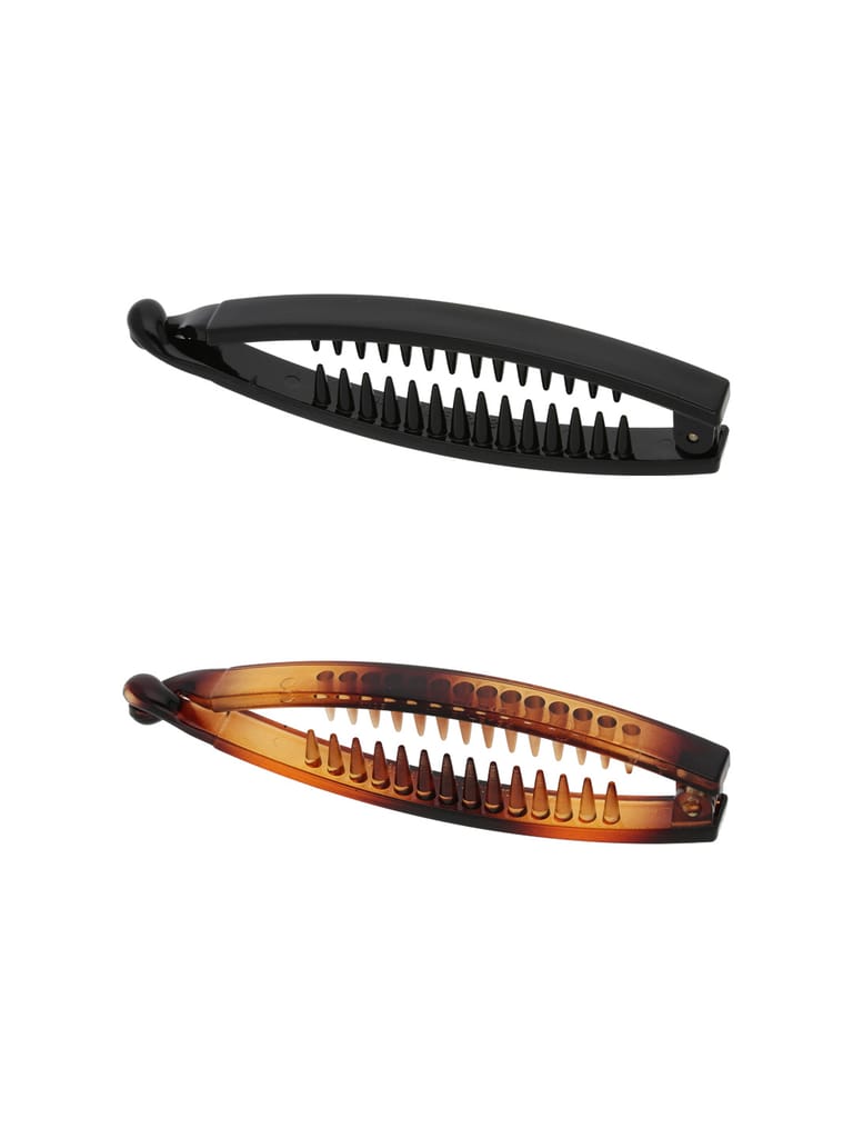 Plain Banana Clip in Black & Shell color - BYB134A