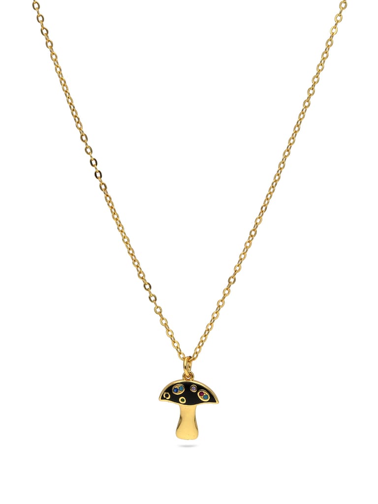 Western Pendant with Chain in Gold finish - CNB27905