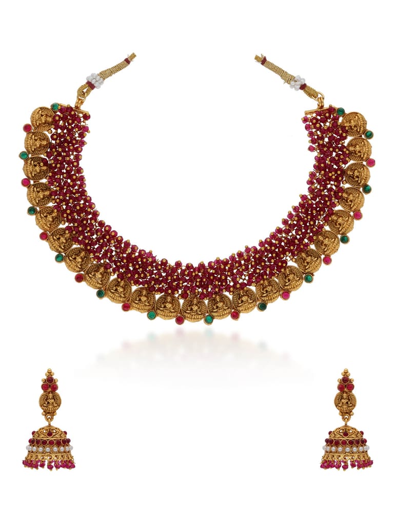 Temple Necklace Set in Gold finish - BR006