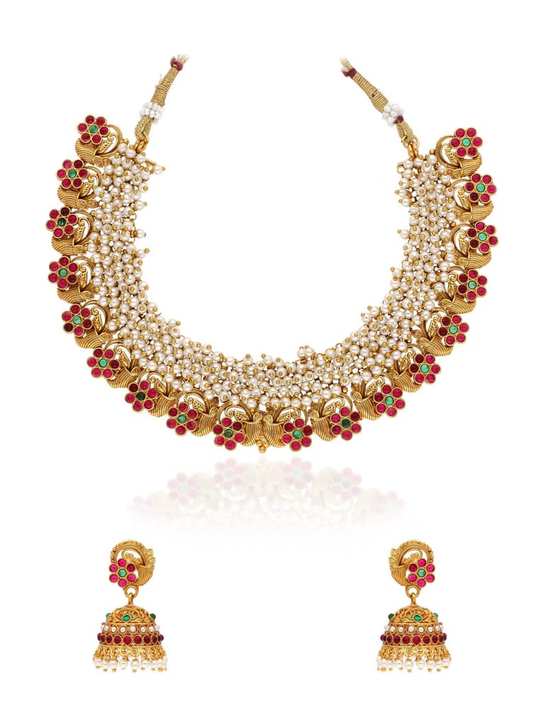 Antique Necklace Set in Gold finish - BR003