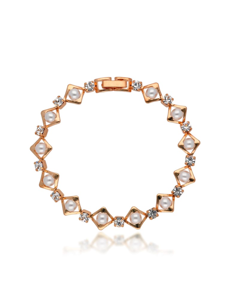 Pearls Loose / Link Bracelet in Rose Gold finish - CNB25451